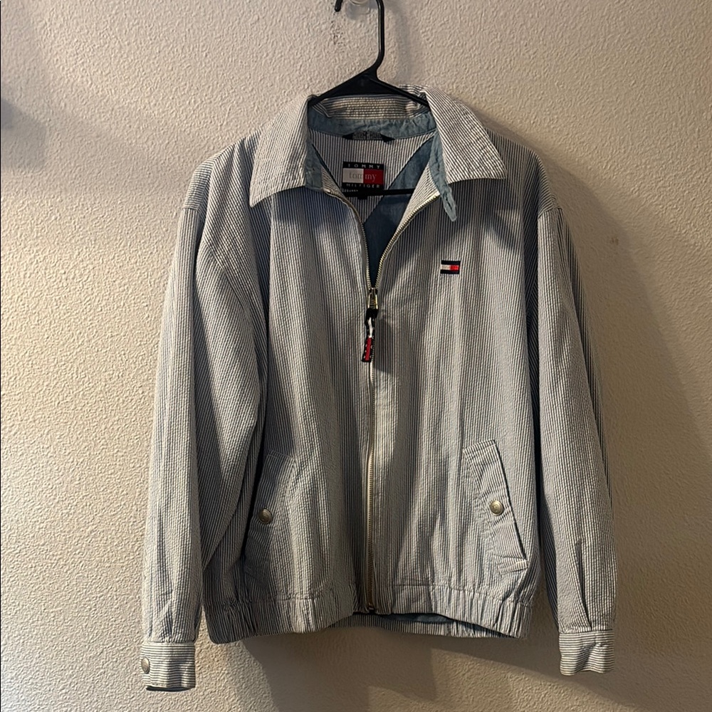 Tommy Hilfiger striped zip up jacket size medium
